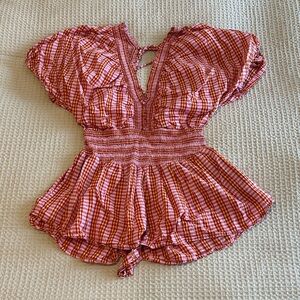 Red white yellow gingham cover